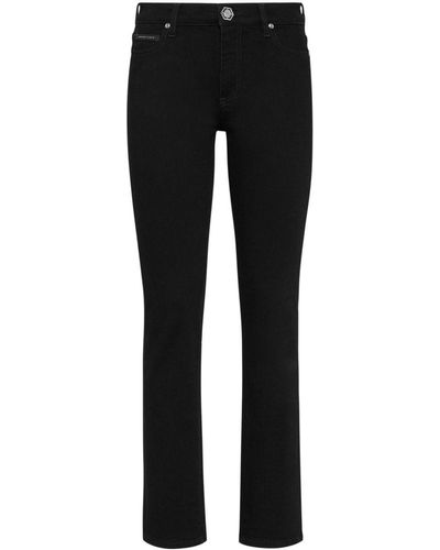 Philipp Plein Mid-rise Skinny-cut Jeans - Black