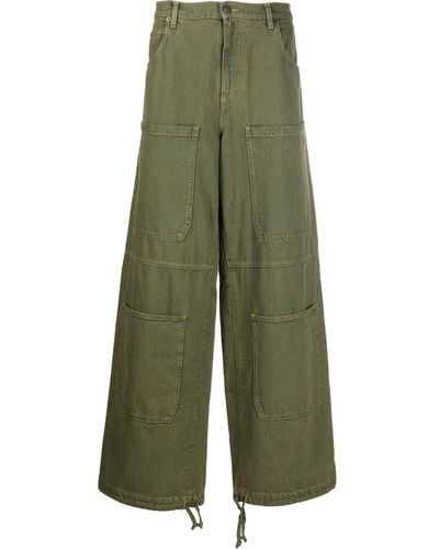 Moschino Mid-rise Wide-leg Jeans - Green