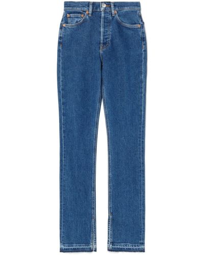 RE/DONE Bootcut-Jeans mit hohem Bund - Blau