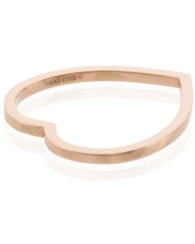 Repossi 18kt Rose Gold Heart Band Ring - Pink