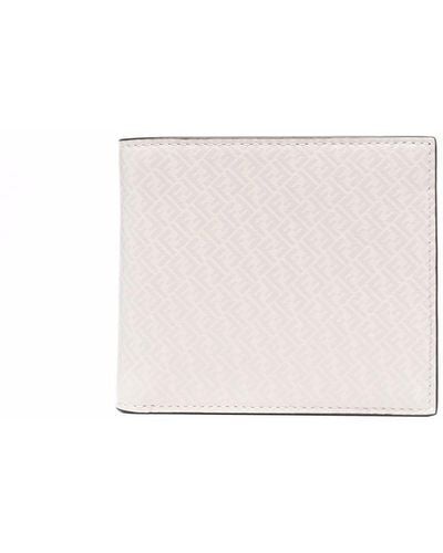 Fendi Portemonnaie mit FF-Muster - Weiß