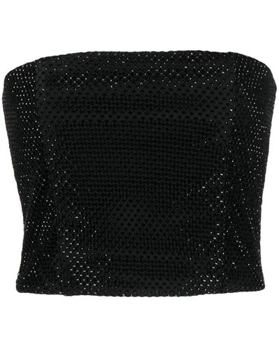 FEDERICA TOSI Gestricktes Bandeau-Top - Schwarz