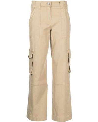 Twp Multi-pocket Straight Trousers - Natural