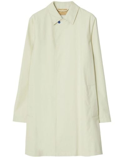 Burberry Classic-collar Cotton Trench Coat - White