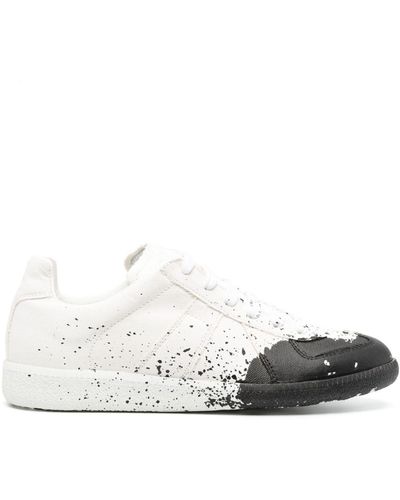 Maison Margiela Replica Paint Low-top Sneakers - White