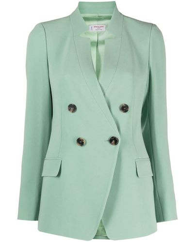 Alberto Biani Notched-collar Double-breasted Blazer - Green
