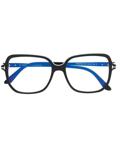 Tom Ford スクエア 眼鏡フレーム - ブルー