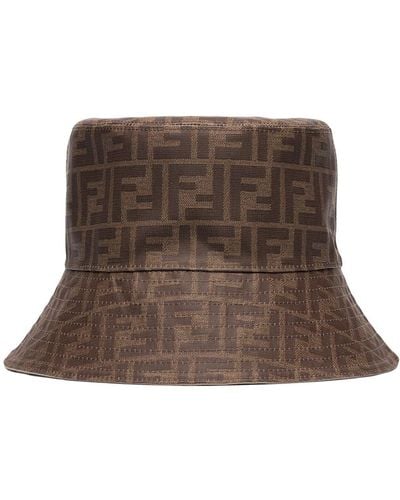 Fendi Reversible Ff Bucket Hat - Brown