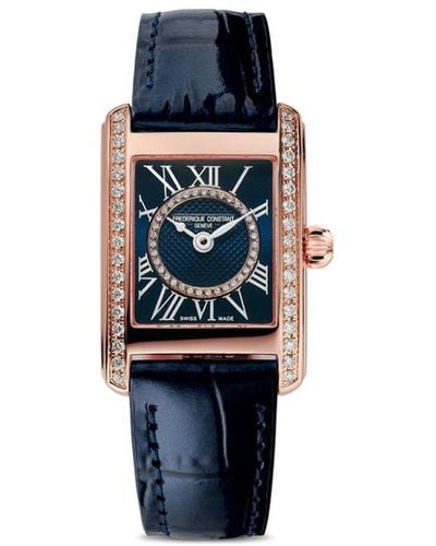 Frederique Constant Classic Carrée Dames 23mm Horloge - Blauw