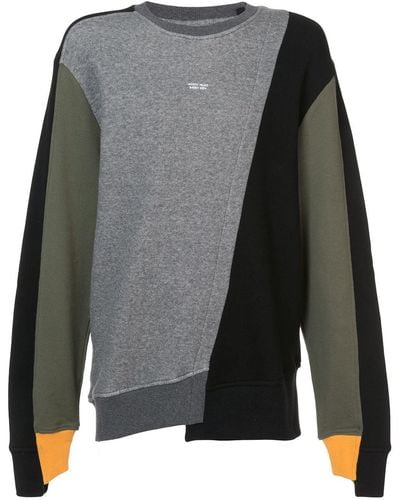 Mostly Heard Rarely Seen Colour Block Sweatshirt - Grey