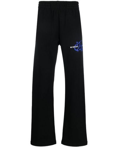 MISBHV Pantalones de chándal con logo estampado - Negro