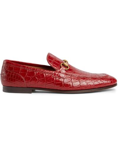 Gucci Jordaan Leather Loafers - Red