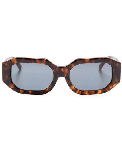 Linda Farrow X The Attico lunettes de soleil géométriques Irene - Bleu