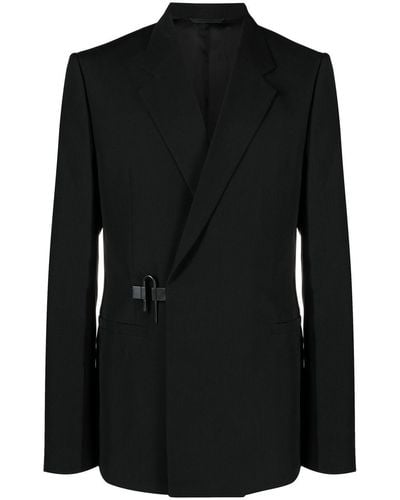 Givenchy オフセンターファスナー ジャケット - ブラック