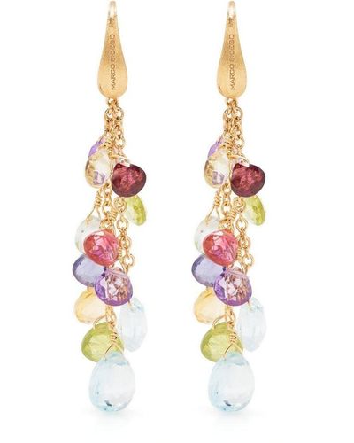 Marco Bicego 18kt Yellow Gold Mixed-stone Drop Earrings - White