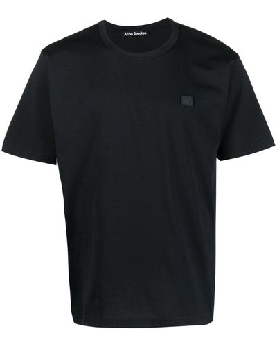 Acne Studios フェイスパッチ Tシャツ - ブラック
