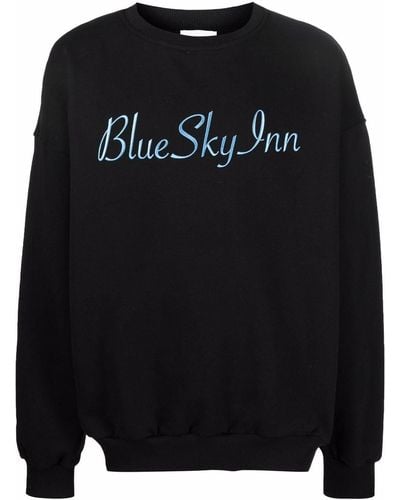 BLUE SKY INN Embroidered-logo Crewneck Sweatshirt - Black