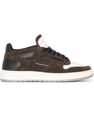 Represent Reptor Low Panelled Trainers - Brown