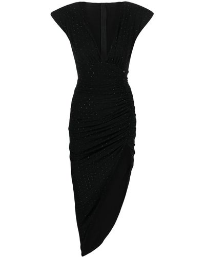 Nissa ラインストーン ドレス - ブラック