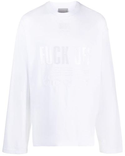 VTMNTS T-shirt à détails brodés - Blanc