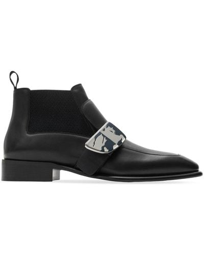 Burberry ‘Shield’ Ankle Boots - Black