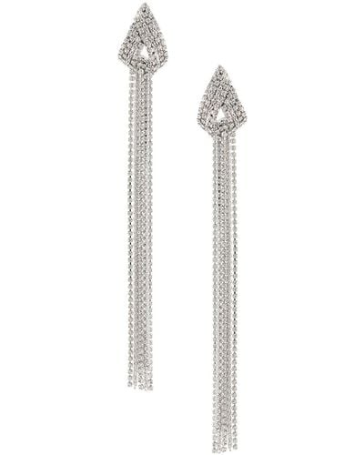 Philipp Plein Boucles d'oreilles pendantes ornées de cristaux - Métallisé
