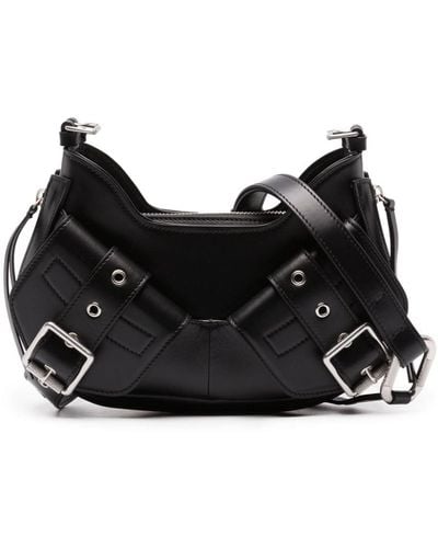 BIASIA Y2k Leather Shoulder Bag - Black