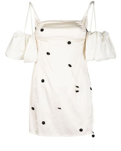 Jacquemus Mini-jurk Met Print - Naturel