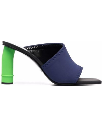 Nina Ricci Colour-block High-heeled Mules - Blue