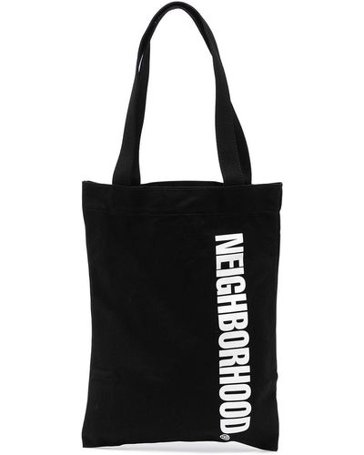 Neighborhood Logo-print Tote Bag - Black