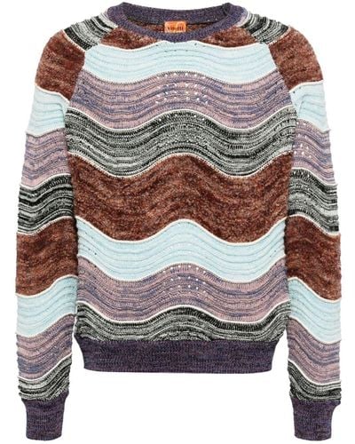 VITELLI Peacock-knit Sweater - Gray