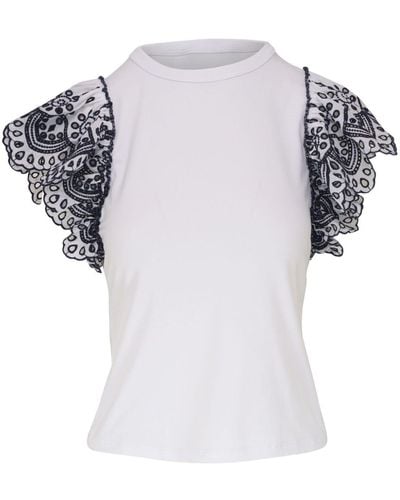 Veronica Beard Juliana Cotton T-shirt - White