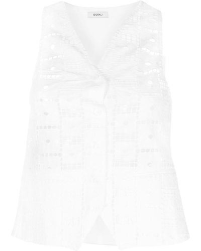 Goen.J Canotta con dettaglio cut-out - Bianco