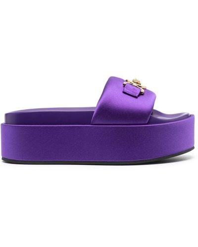 Versace Medusa Head Slides - Purple