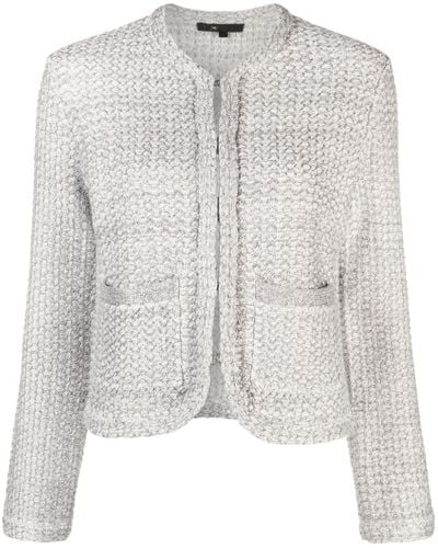 Maje Ladies knitted cropped cardigan - Silver