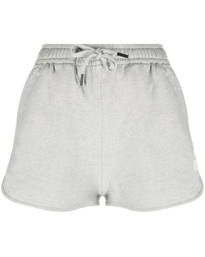 Isabel Marant Jersey-knit Cotton Mini Shorts - Grey