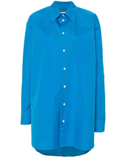 Marni Open-sides Organic Cotton Shirt - Blue