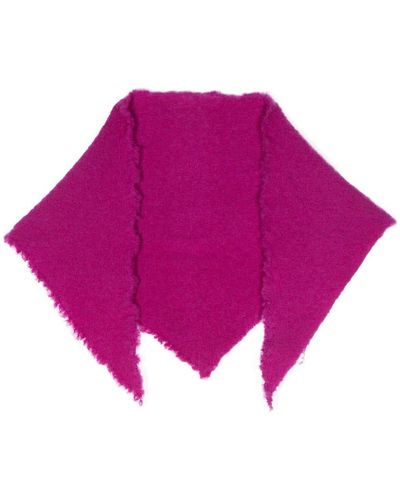 Faliero Sarti Foulard Kat à franges - Rose