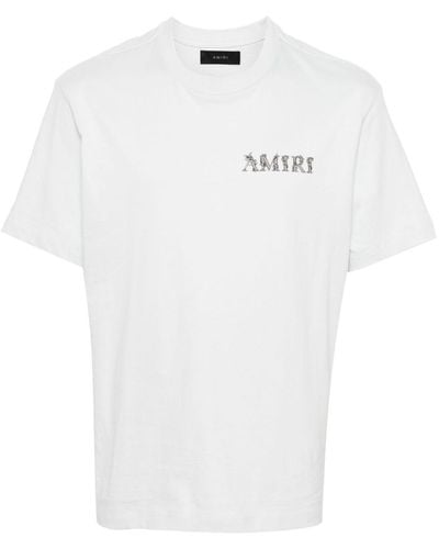 Amiri Camiseta Baroque con logo - Blanco