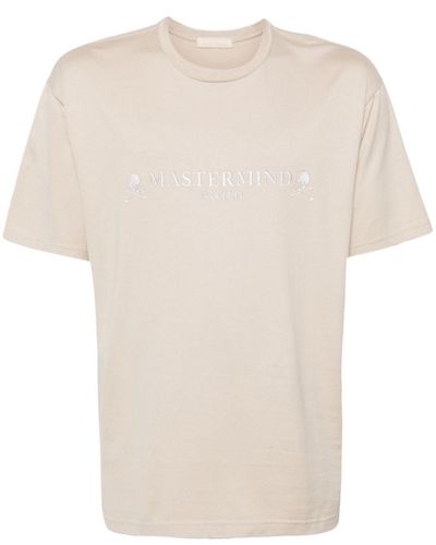 MASTERMIND WORLD T-shirt en coton à imprimé tête de mort - Blanc