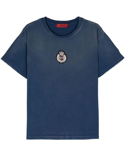 424 College cotton T-shirt - Bleu