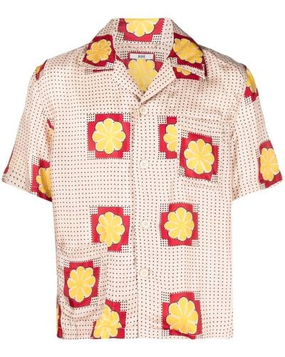 Bode Camisa con estampado floral - Neutro