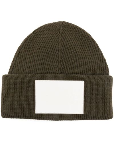 MM6 by Maison Martin Margiela Numbers-motif Knitted Beanie - グリーン