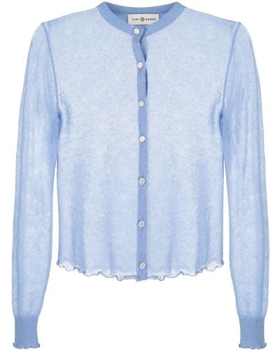 Tory Burch Button-down Fitted Cardigan - Blue