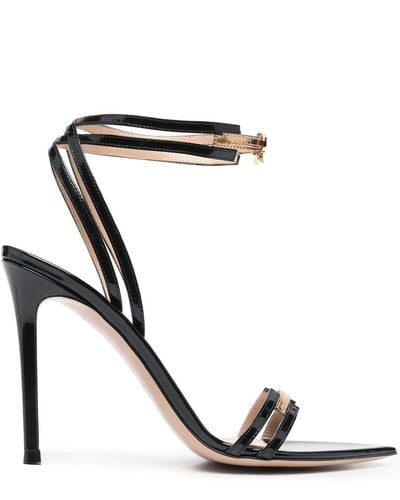Gianvito Rossi Thin Double-strap Heeled Sandals - Black