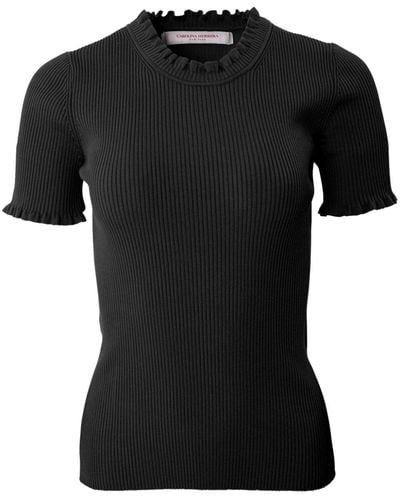 Carolina Herrera Ribbed Knitted Top - Black