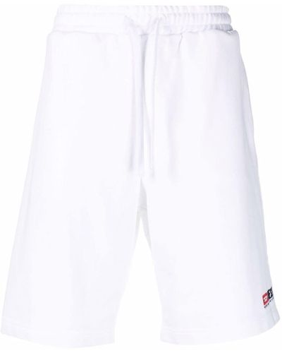 DIESEL Shorts mit Logo-Stickerei - Weiß