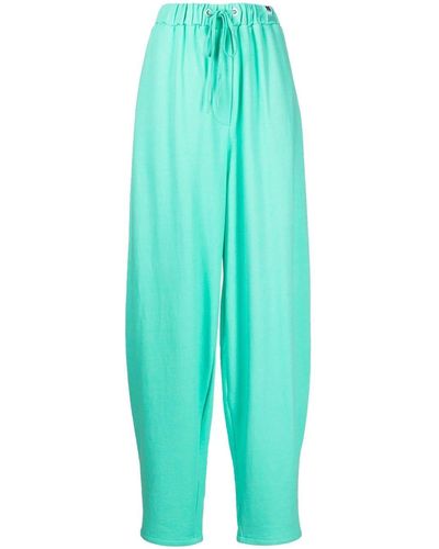 Pushbutton Pantalones rectos con cordón - Verde