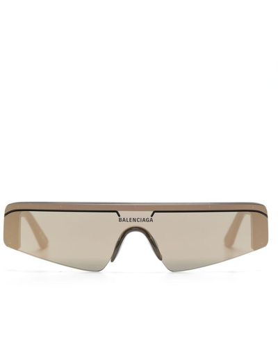 Balenciaga Gafas de sol Ski con montura rectangular - Gris