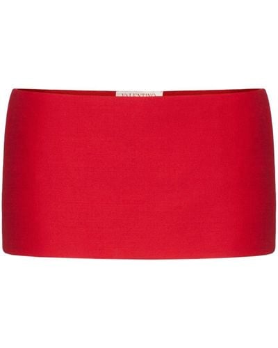 Valentino Garavani Crepe Couture Silk Miniskirt - Red